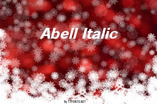 Abell Italic example